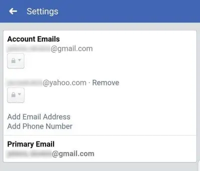 كيفية تغيير بريدك الإلكتروني على Facebook